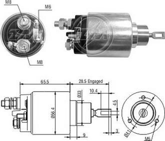 ERA ZM2479 - Тяговое реле, соленоид, стартер unicars.by