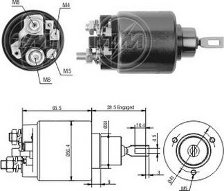 ERA ZM2571 - Тяговое реле, соленоид, стартер unicars.by