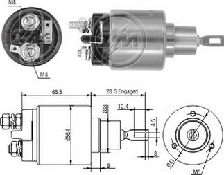 ERA ZM2573 - Тяговое реле, соленоид, стартер unicars.by