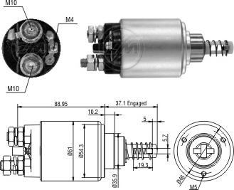 ERA ZM2639 - Тяговое реле, соленоид, стартер unicars.by