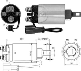 ERA ZM2896 - Тяговое реле, соленоид, стартер unicars.by