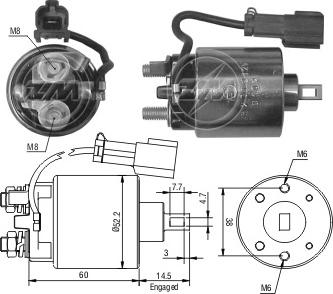 ERA ZM2719 - Тяговое реле, соленоид, стартер unicars.by