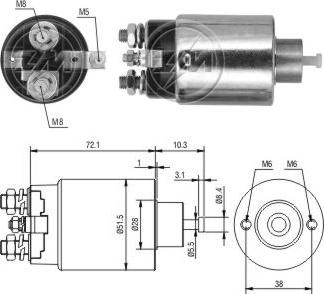 ERA ZM795 - Тяговое реле, соленоид, стартер unicars.by