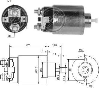 ERA ZM790 - Тяговое реле, соленоид, стартер unicars.by