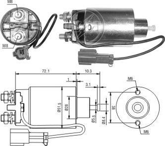 ERA ZM792 - Тяговое реле, соленоид, стартер unicars.by