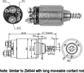 ERA ZM744 - Тяговое реле, соленоид, стартер unicars.by