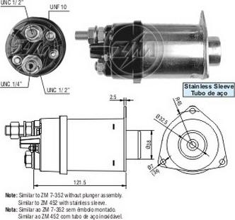 ERA ZM7452 - Тяговое реле, соленоид, стартер unicars.by