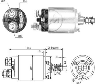 ERA ZM740 - Тяговое реле, соленоид, стартер unicars.by