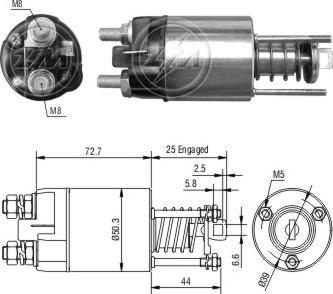 ERA ZM7651 - Тяговое реле, соленоид, стартер unicars.by