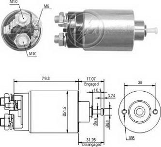 ERA ZM766 - Тяговое реле, соленоид, стартер unicars.by