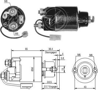 ERA ZM704 - Тяговое реле, соленоид, стартер unicars.by