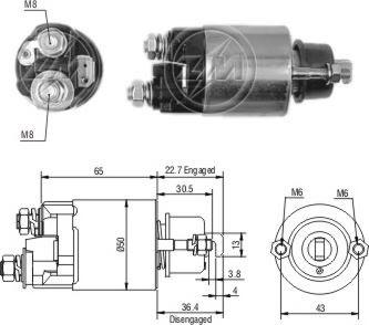 ERA ZM706 - Тяговое реле, соленоид, стартер unicars.by