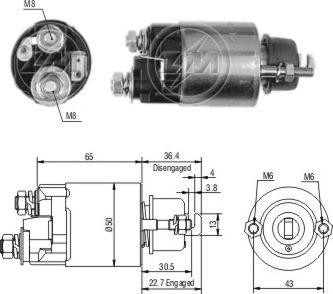 ERA ZM702 - Тяговое реле, соленоид, стартер unicars.by