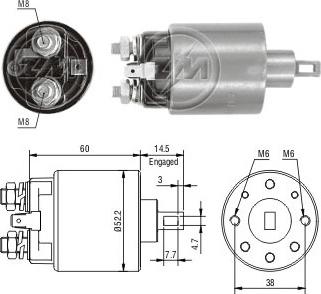 ERA ZM710 - Тяговое реле, соленоид, стартер unicars.by