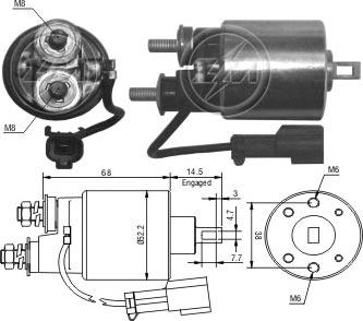 ERA ZM718 - Тяговое реле, соленоид, стартер unicars.by