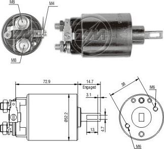 ERA ZM780 - Тяговое реле, соленоид, стартер unicars.by