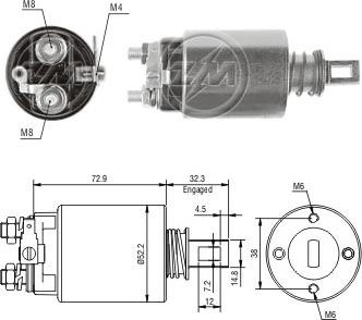 ERA ZM783 - Тяговое реле, соленоид, стартер unicars.by