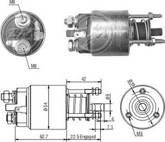 ERA ZM7395 - Тяговое реле, соленоид, стартер unicars.by