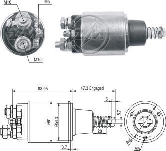 ERA ZM735 - Тяговое реле, соленоид, стартер unicars.by