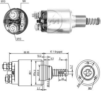 ERA ZM736 - Тяговое реле, соленоид, стартер unicars.by