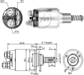 ERA ZM732 - Тяговое реле, соленоид, стартер unicars.by