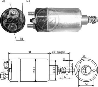 ERA ZM729 - Тяговое реле, соленоид, стартер unicars.by