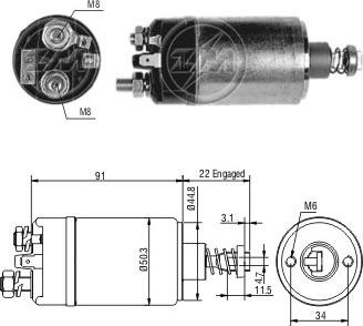 ERA ZM728 - Тяговое реле, соленоид, стартер unicars.by