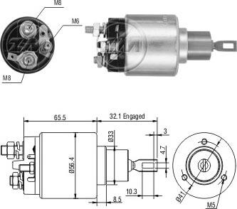 ERA ZM775 - Тяговое реле, соленоид, стартер unicars.by