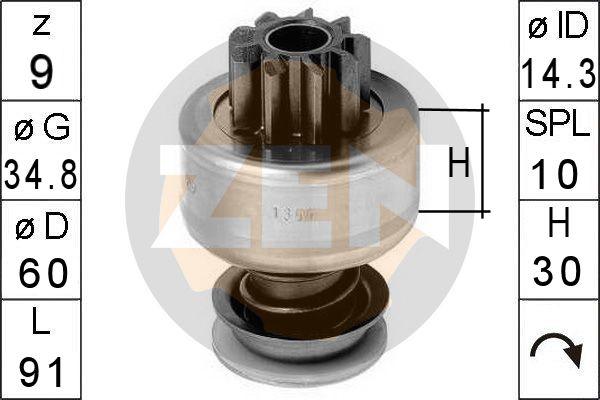 ERA ZN1364 - Ведущая шестерня, бендикс, стартер unicars.by