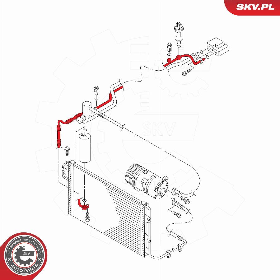 Esen SKV 54SKV708 - Трубопровод высокого / низкого давления, кондиционер unicars.by