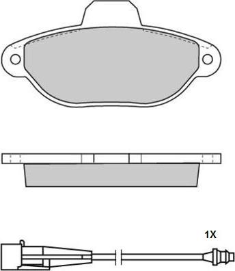 E.T.F. 12-0626 - Тормозные колодки, дисковые, комплект unicars.by