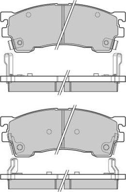 E.T.F. 12-0622 - Тормозные колодки, дисковые, комплект unicars.by