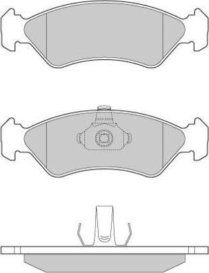 E.T.F. 12-0671 - Тормозные колодки, дисковые, комплект unicars.by