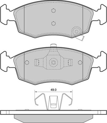 HELLA T2139 - Тормозные колодки, дисковые, комплект unicars.by