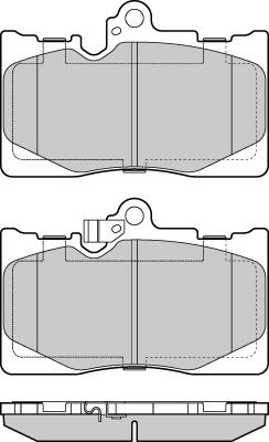 Lucas Electrical GDB3398 - Тормозные колодки, дисковые, комплект unicars.by