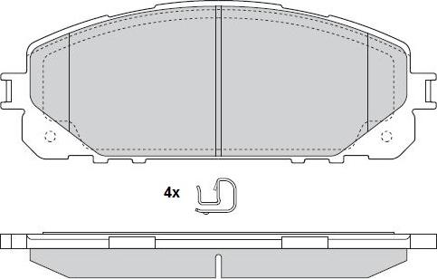 E.T.F. 12-1594 - Тормозные колодки, дисковые, комплект unicars.by