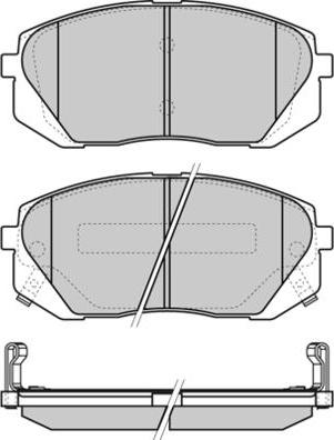 E.T.F. 12-1358 - Тормозные колодки, дисковые, комплект unicars.by