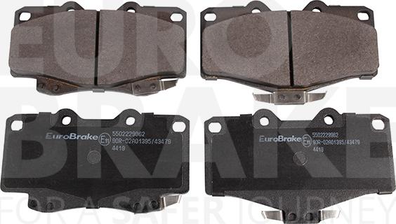 Eurobrake 5502229962 - Тормозные колодки, дисковые, комплект unicars.by