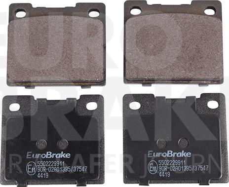 Eurobrake 5502229911 - Тормозные колодки, дисковые, комплект unicars.by