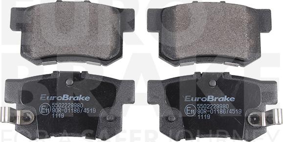 Eurobrake 5502229980 - Тормозные колодки, дисковые, комплект unicars.by