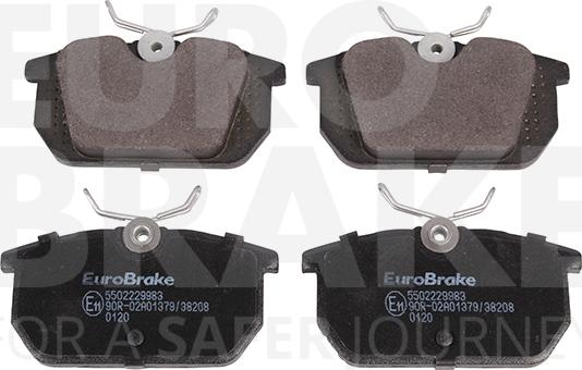 Eurobrake 5502229983 - Тормозные колодки, дисковые, комплект unicars.by