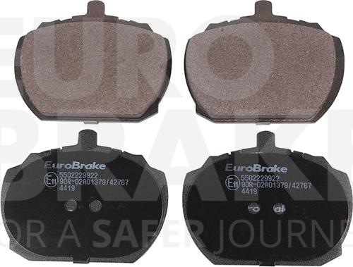 Eurobrake 5502229922 - Тормозные колодки, дисковые, комплект unicars.by