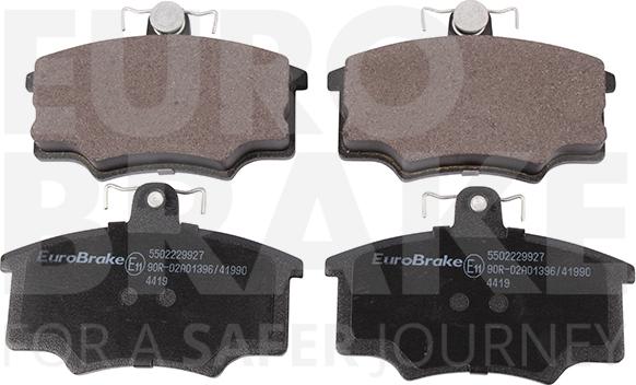 Eurobrake 5502229927 - Тормозные колодки, дисковые, комплект unicars.by