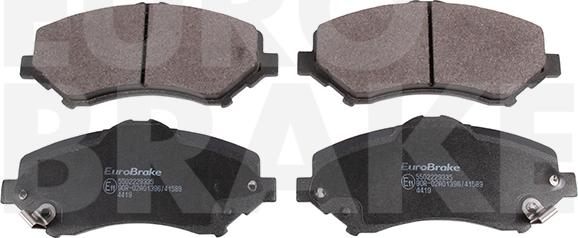 Eurobrake 5502229335 - Тормозные колодки, дисковые, комплект unicars.by