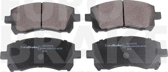 Eurobrake 5502224410 - Тормозные колодки, дисковые, комплект unicars.by