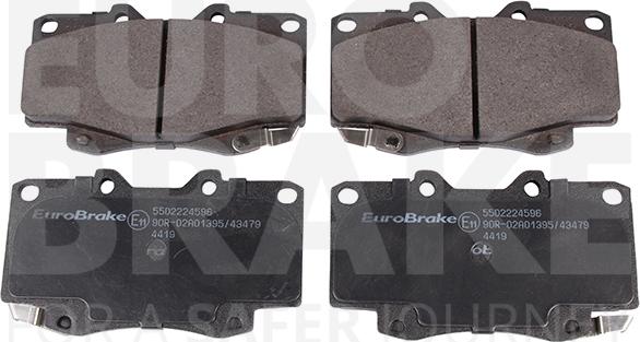 Eurobrake 5502224596 - Тормозные колодки, дисковые, комплект unicars.by