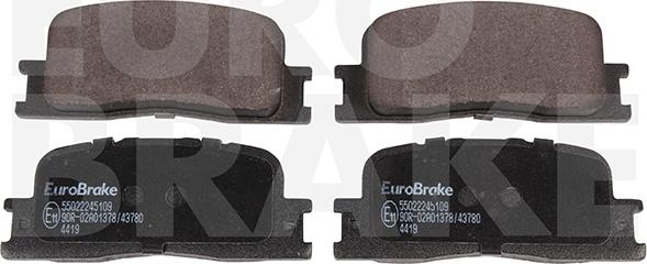 Eurobrake 55022245109 - Тормозные колодки, дисковые, комплект unicars.by