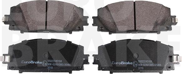 Eurobrake 55022245104 - Тормозные колодки, дисковые, комплект unicars.by