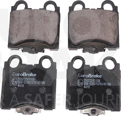 Eurobrake 55022245108 - Тормозные колодки, дисковые, комплект unicars.by