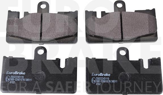 Eurobrake 55022245119 - Тормозные колодки, дисковые, комплект unicars.by